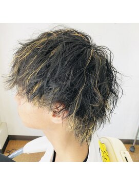 シャラクアクティ(sharaku acty) 【メンズ】ツイストスパイラルパーマ×ハイライト