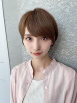 ブリーチなし★髪質改善地毛風グレージュ×ショート[池袋]
