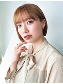 ナチュラルボブ_ピンクベージュインナーグレージュ_9519