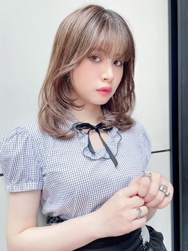 アルバム 渋谷パルコ(ALBUM) ワンカールレイヤー_ピンクベージュインナーグレージュ_9573