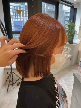 ジーナエス 札幌(Zina S) 髪質改善＊韓国風オレンジボブスタイル＊美髪【Zina S 札幌】