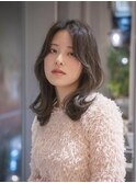 韓国ヘア/くびれヘア/顔周りレイヤー/顔まわりカット/外ハネロブ