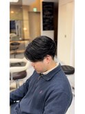 ニュアンスパーマセンターパートセンター分けメンズカット横浜