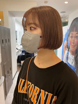 ネウィ ジャム 町田(newi JAM) ワンレンボブ前下がりショート内巻きワンカール鎖骨ミディアム