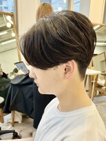 ファルベ(Farbe) ニュアンスパーマ/センターパート/ベリーショート/アッシュ