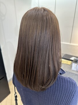 ユニ バイ マグ 長野店(Uni.by Mag) 大人可愛い透明感ブリーチなしくすみベージュカラー