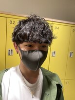 無造作パーマ　韓国マッシュ