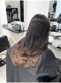 ミルクティーブラウングラデーションカラー