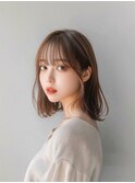ニュアンスカラーふんわりボブ×20代30代大人可愛い小顔スタイル