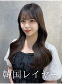 レイヤーカット/顔周りカット/顔周りレイヤー /マロンブラウン