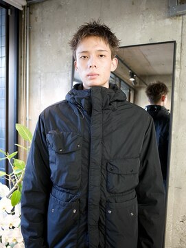 スパイキーショート　ハイトーン　メンズショート　久保田極