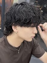 ノードオム 栄(NODE HOMME) シャドウパーマ波巻きスパイラルパーマウルフパーマ名古屋駅栄駅