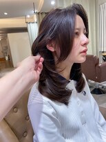 エメ 北花田(Aime)&nbsp;艶カラー×透明感アッシュグレージュ小顔レイヤーカット髪質改善