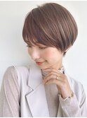 丸みクールショート/ナチュラルハイライト/くびれヘアp大宮