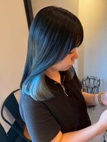 エイム ヘア リンク 長津田店(eim hair rink)&nbsp;ブルー★インナーカラー/イヤリングカラー【長津田/髪質改善】