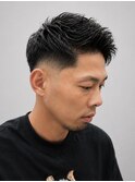 20代30代人気メンズフェード×束感ショート