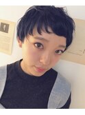 ネイビーマッシュショート