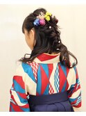 小学校卒業式袴に似合うハーフアレンジ