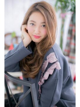 ミック ヘアアンドメイク アップ 駒込店(miq Hair&Make up) かき上げバングアシンメトリー外国人風ランダムパーマc1