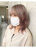 ガルボ ヘアー(garbo hair)&nbsp;#オススメ#ウルフヘア#前髪#韓国風#ホワイトベージュ#高知美容室