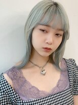 ベイルーム(BAYROOM by HONEY omotesando)&nbsp;【BAYROOM】ワイドバングウルフ×ミントアッシュ