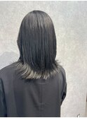 天神/大名/顔まわりレイヤー/透ける黒髪/社会人カラー