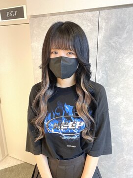 ガルボヘアー 名古屋栄店(garbo hair) #名古屋#栄#プルエクステ#インナーカラー#黒髪ロング#シルバー