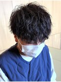 ツイストスパイラルパーママッシュメンズパーマ波巻きパーマ