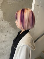 アイリー 名古屋(A/LEE)&nbsp;ホワイトブロンド×ネオンパープル