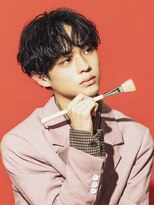 オーシャントーキョーオーバー 渋谷(OCEAN TOKYO OVER)&nbsp;黒髪韓国マッシュニュアンスパーマコンマバングセンターパート