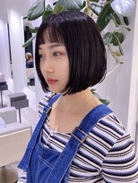 ステア ケース(stair case)&nbsp;簡単まとまる内巻きボブ前髪顔まわりカット切りっぱなし