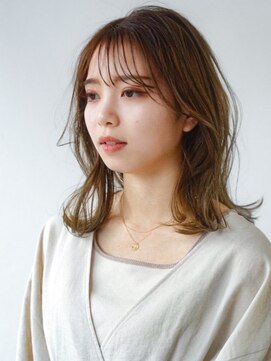 ヘアーループレル(Hair ruup Rell design works) 柔らかなモカベージュのレイヤースタイル