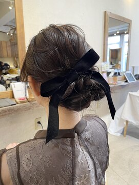 リンネルヘアー (Rin:nel hair) リボンを使ったヘアセット