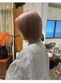 ミルクティーベージュ×ボブ