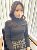 韓国っぽくびれロング×ピンクベージュ