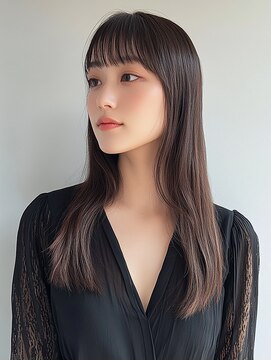 フレイムス ヘア アンド リラックス 高崎駅西口店(Frames hair&relax) シースルーバングうるツヤ大人可愛いうる艶髪小顔カット