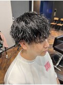 ツイストスパイラルパーマ×ラウンドマッシュ