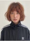 天神大名顔周りレイヤーカットミディアムボブタッセルボブパーマ