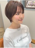 ナチュラルボブ前髪ありイメチェン20代30代40代50代ショートボブ