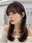 三鷹レイヤーカット韓国ダブルカラー顔周り前髪カットボブ