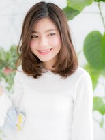 ネル 仙台(Nelu)&nbsp;仙台/髪質改善/モカブラウン!内巻きふんわりミディアムレイヤーf