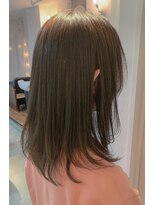 ハク アトリエ(HaKU atelier)&nbsp;バレイヤージュ透明感アッシュブラウンオリーブブラウン髪質改善