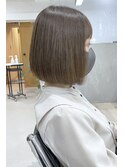 【Owll】大人前下がりボブ　くすみカラーオリーブベージュ