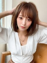 アフロート ディル(AFLOAT D'L)&nbsp;大人かわいい ワンレンボブ 前下がりボブ ひし形シルエット KI