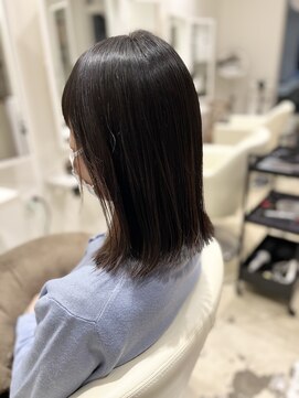 ヘアーデェカラー(hair de KOLOR) 【つくば】プレミアム縮毛矯正×外ハネミディ