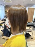 切りっぱなしボブ/ナチュラルブラウン