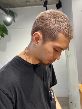 シェル 立川(shell) ミルクティーカラーモテ髪ボウズグレーベージュアップバンク