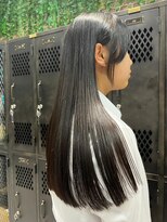 ネウィ 国分寺(newi) ロングレイヤーカット/美髪スタイル/アッシュブラック