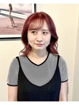 マリン(Marine)&nbsp;20代30代ミディアムボブピンクパープルカラー