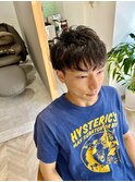 2ブロックショートパーマ